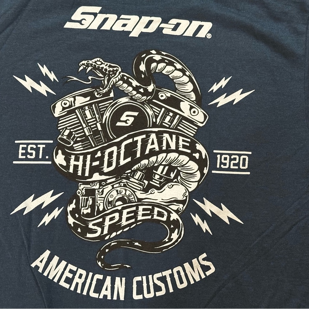 Snap-on Men’s Navy 'Hi-Octane Speed' Short Sleeve Graphic Tee